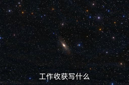 工作收獲寫什么