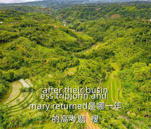 after their business tripjohn and mary returned是哪一年的高考題  搜