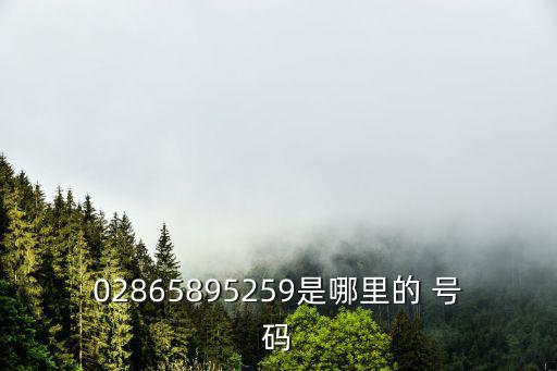 02865895259是哪里的 號碼