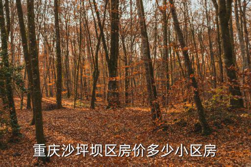 重慶沙坪壩區(qū)房?jī)r(jià)多少小區(qū)房