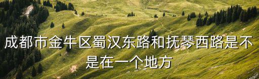 成都市金牛區(qū)蜀漢東路和撫琴西路是不是在一個地方