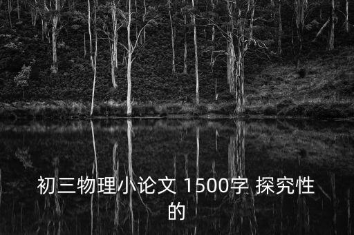 初三物理小論文 1500字 探究性的