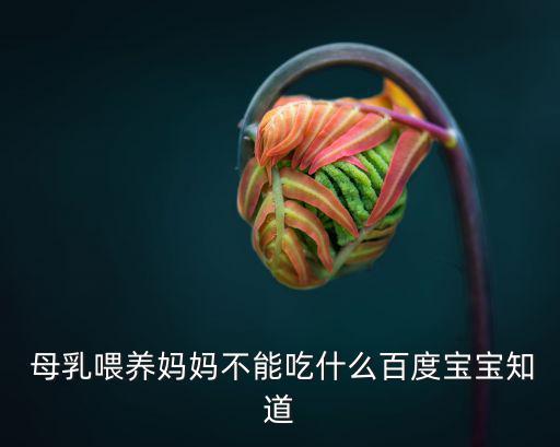  母乳喂養媽媽不能吃什么百度寶寶知道