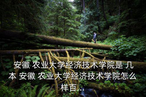  安徽 農(nóng)業(yè)大學(xué)經(jīng)濟(jì)技術(shù)學(xué)院是 幾本 安徽 農(nóng)業(yè)大學(xué)經(jīng)濟(jì)技術(shù)學(xué)院怎么樣百...