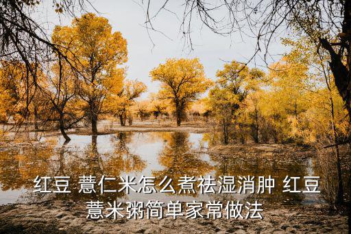  紅豆 薏仁米怎么煮祛濕消腫 紅豆薏米粥簡單家常做法