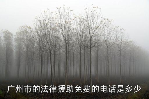 廣州市的法律援助免費的電話是多少