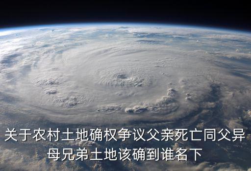 關于農村土地確權爭議父親死亡同父異母兄弟土地該確到誰名下