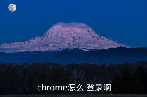  chrome怎么 登錄啊
