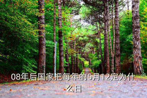 08年后國(guó)家把每年的5月12定為什么日