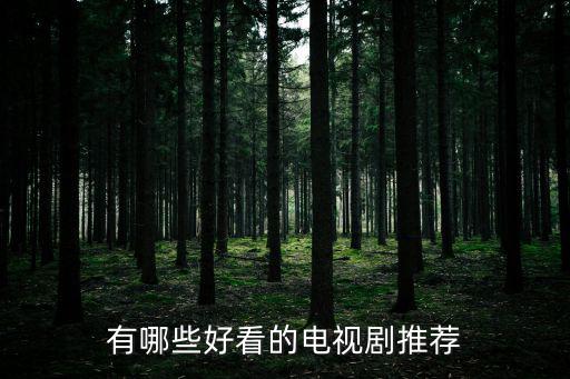 有哪些好看的電視劇推薦