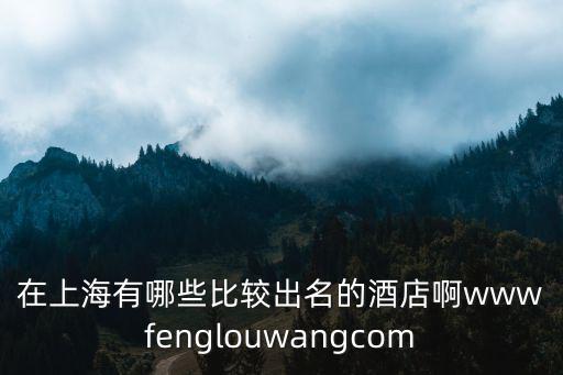 在上海有哪些比較出名的酒店啊wwwfenglouwangcom