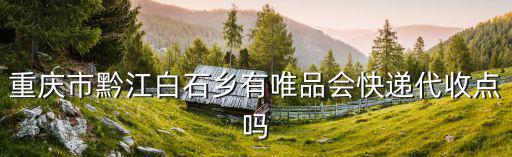 重慶市黔江白石鄉(xiāng)有唯品會快遞代收點(diǎn)嗎