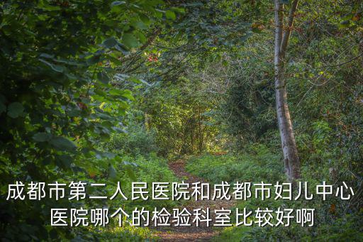 成都市第二人民醫(yī)院和成都市婦兒中心醫(yī)院哪個的檢驗科室比較好啊