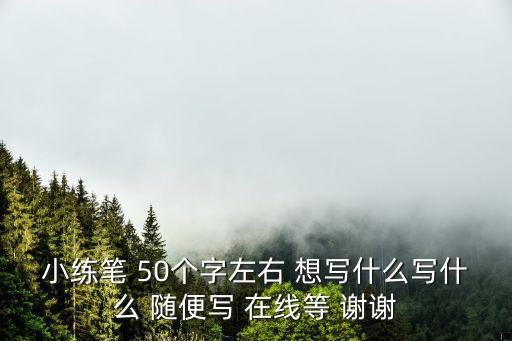 小練筆 50個字左右 想寫什么寫什么 隨便寫 在線等 謝謝