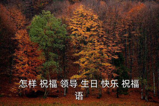 怎樣 祝福 領導 生日 快樂 祝福語