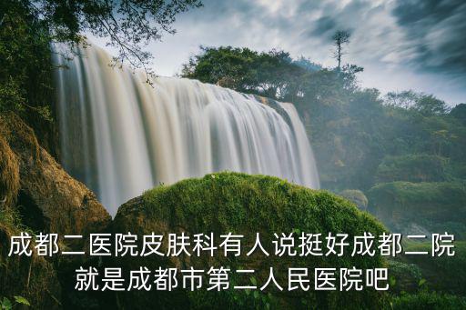 成都二醫院皮膚科有人說挺好成都二院就是成都市第二人民醫院吧