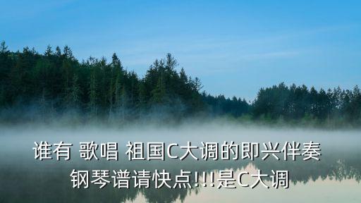 誰有 歌唱 祖國C大調的即興伴奏 鋼琴譜請快點!!!是C大調