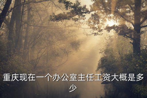 2020重慶市各區辦公室主任，重慶現在一個辦公室主任工資大概是多少
