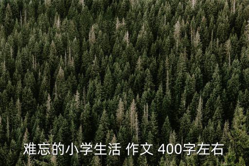 小學生活作文，幫我找一篇寫難忘小學生活的作文幫幫忙啊
