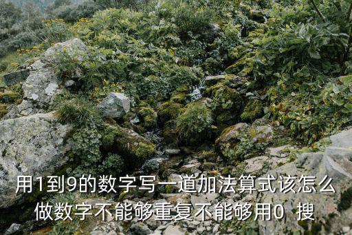 用1到9的數(shù)字寫一道加法算式該怎么做數(shù)字不能夠重復不能夠用0  搜