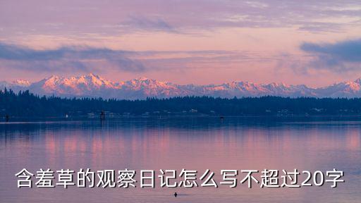 含羞草的觀察日記怎么寫不超過20字