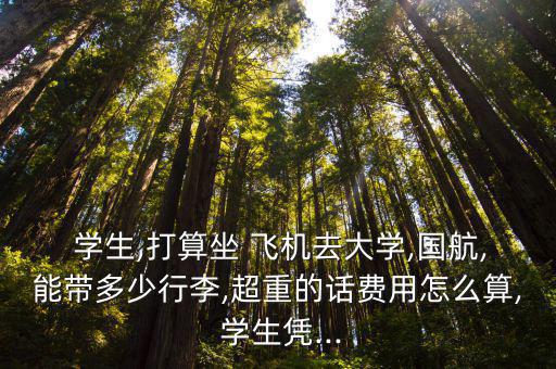  學生,打算坐 飛機去大學,國航,能帶多少行李,超重的話費用怎么算, 學生憑...