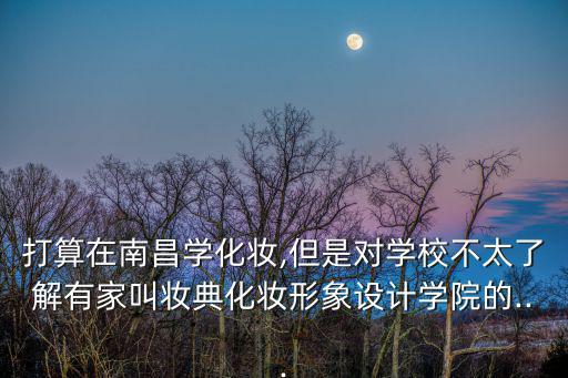 打算在南昌學(xué)化妝,但是對(duì)學(xué)校不太了解有家叫妝典化妝形象設(shè)計(jì)學(xué)院的...