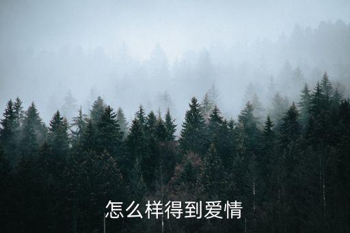 怎么樣得到愛情