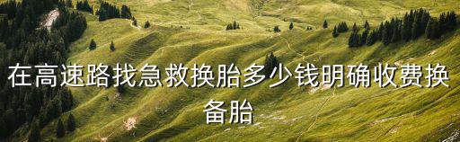 在高速路找急救換胎多少錢明確收費換備胎