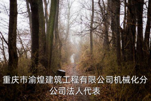 重慶市渝煌建筑工程有限公司機械化分公司法人代表