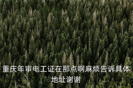 重慶市代審電工證，重慶年審電工證在那點(diǎn)啊麻煩告訴具體地址謝謝