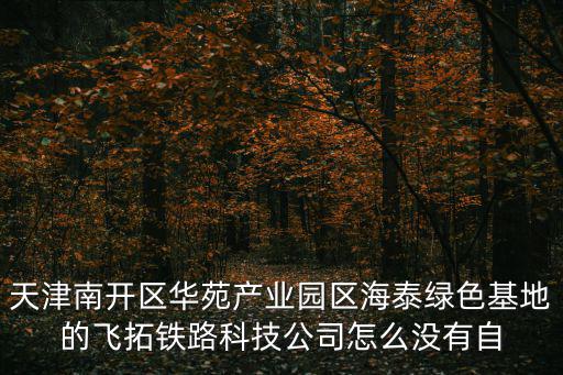 天津市海泰拓思科技發(fā)展有限公司，天津南開區(qū)華苑產(chǎn)業(yè)園區(qū)海泰綠色基地的飛拓鐵路科技公司怎么沒有自