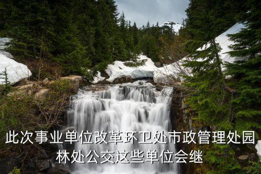 此次事業單位改革環衛處市政管理處園林處公交這些單位會繼
