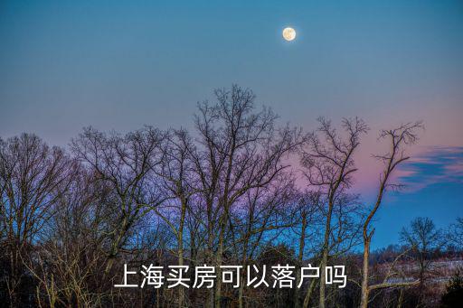 上海買房可以落戶嗎
