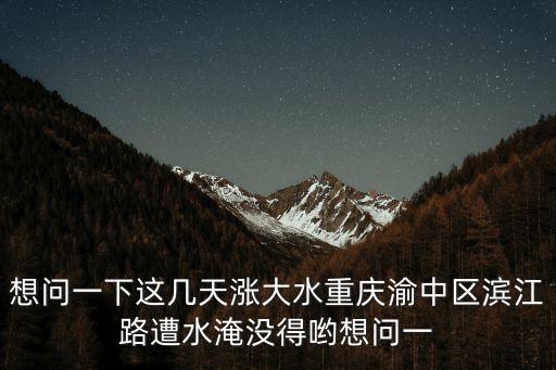 想問一下這幾天漲大水重慶渝中區(qū)濱江路遭水淹沒得喲想問一