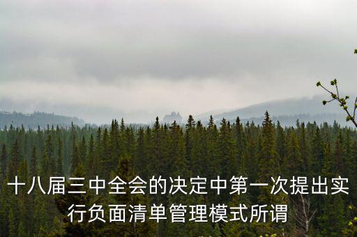 成都市環境準入負面清單，為什么要制定市場準入負面清單