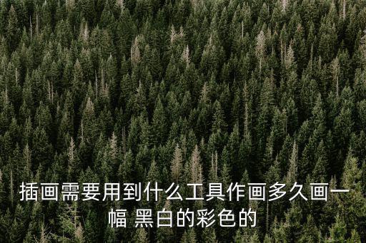  插畫需要用到什么工具作畫多久畫一幅 黑白的彩色的