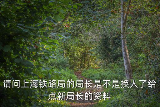 請(qǐng)問上海鐵路局的局長是不是換人了給點(diǎn)新局長的資料