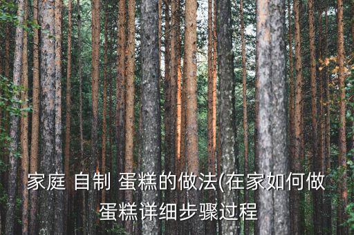 家庭 自制 蛋糕的做法(在家如何做 蛋糕詳細步驟過程