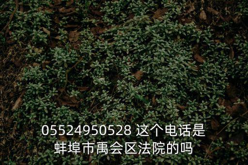 05524950528 這個電話是蚌埠市禹會區法院的嗎