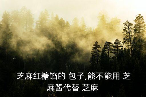  芝麻紅糖餡的 包子,能不能用 芝麻醬代替 芝麻