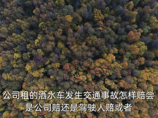 公司租的灑水車發生交通事故怎樣賠嘗是公司賠還是駕駛人賠或者