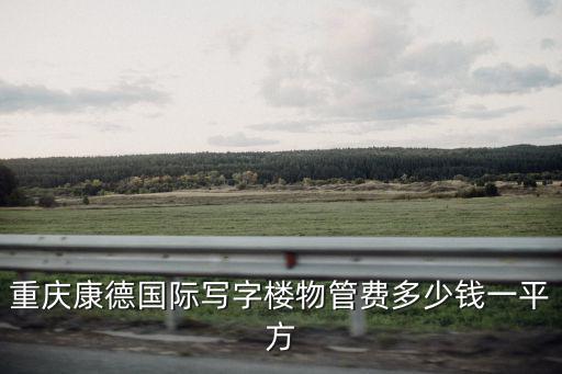 重慶康德國際寫字樓物管費多少錢一平方