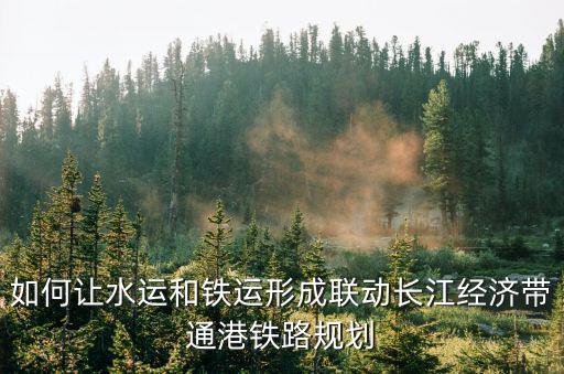 如何讓水運和鐵運形成聯動長江經濟帶通港鐵路規劃