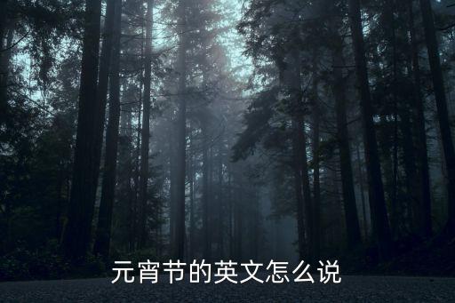 元宵節(jié)的英文怎么說(shuō)