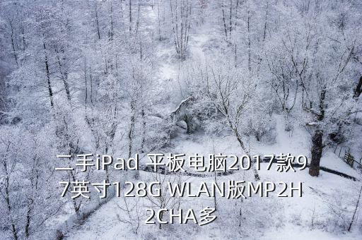 二手iPad 平板電腦2017款97英寸128G WLAN版MP2H2CHA多
