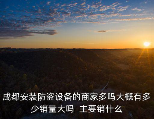 成都安裝防盜設備的商家多嗎大概有多少銷量大嗎  主要銷什么
