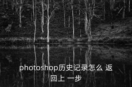 photoshop歷史記錄怎么 返回上 一步