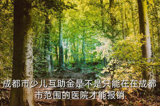 成都市少兒互助金是不是只能在在成都市范圍的醫院才能報銷