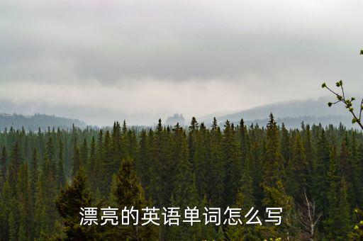 漂亮的英語單詞怎么寫